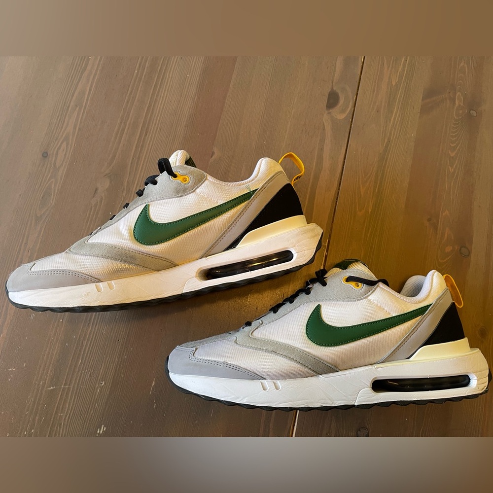 Nike Air Max Dawn White Gorge Green University Yellow Suede Sneakers - Size 12